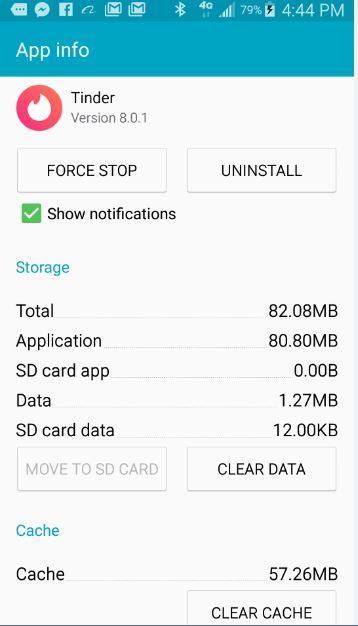 Clear Tinder App Cache Data