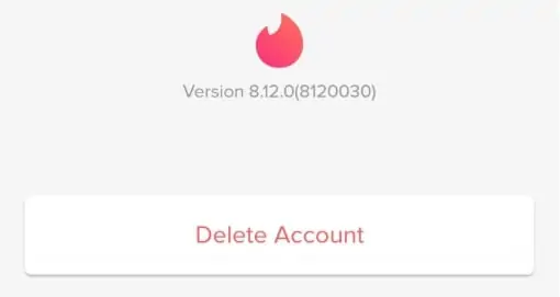 Delete the old Tinder account