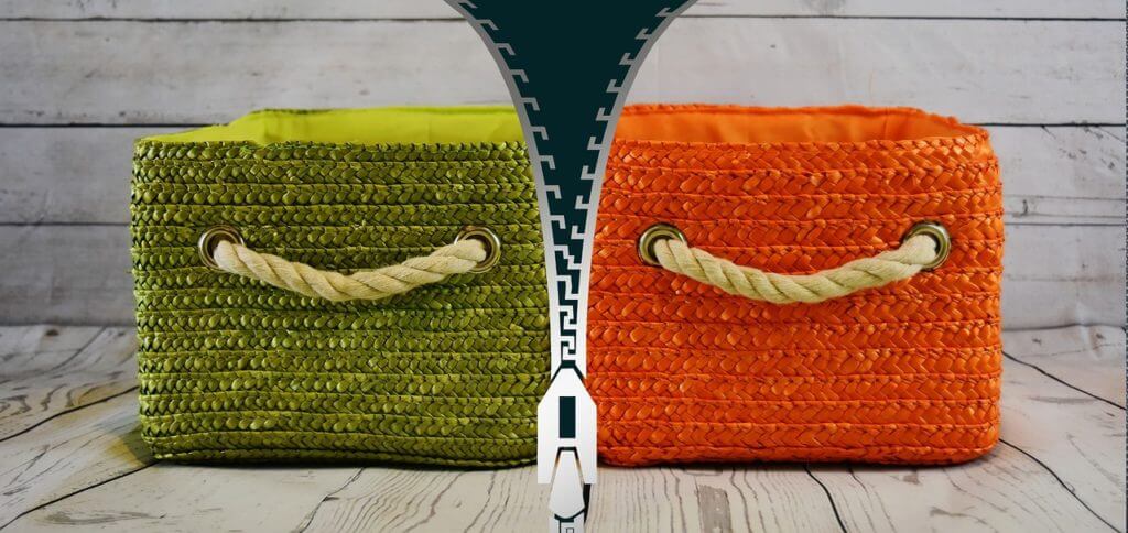 Green and orange bags