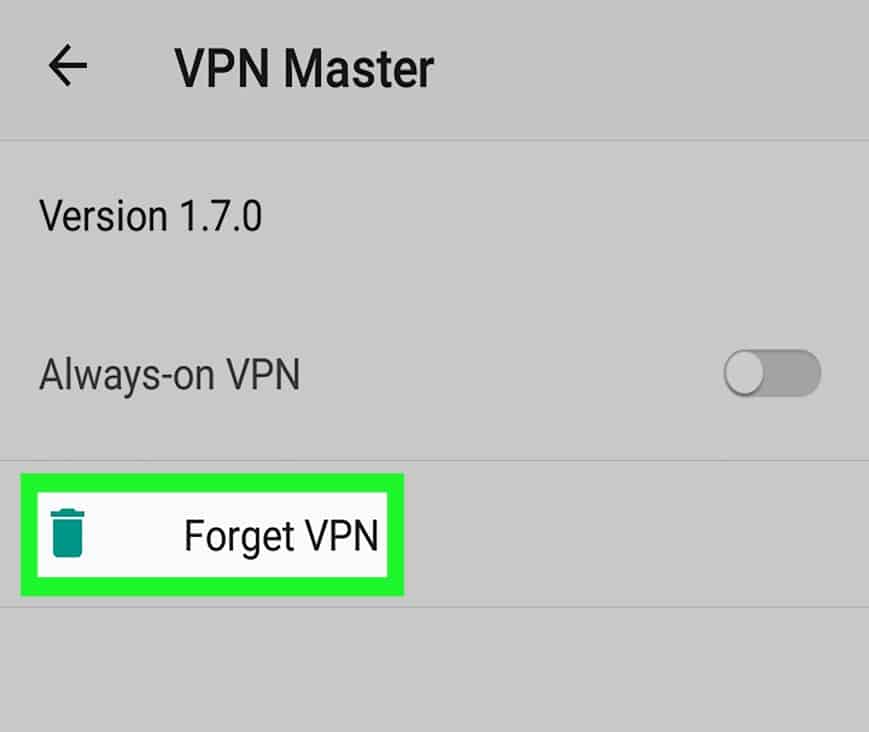 Turn Off your VPN