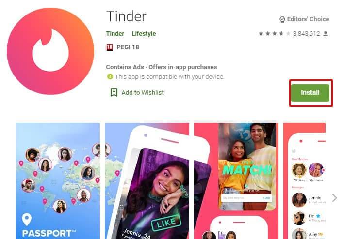 Install Tinder