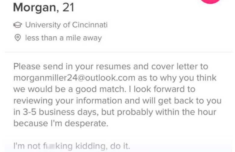 30+ Funny Tinder Bios - Boost Your Tinder Match Success Rate 53