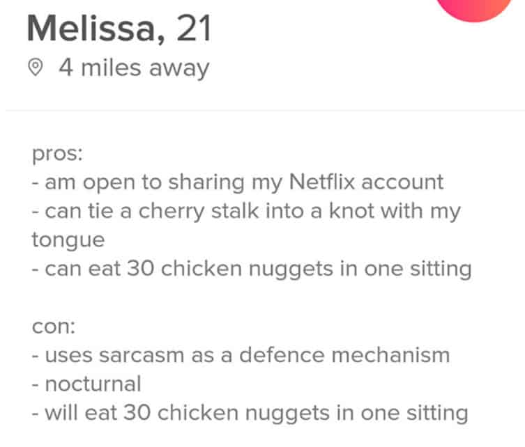 30+ Funny Tinder Bios - Boost Your Tinder Match Success Rate 58