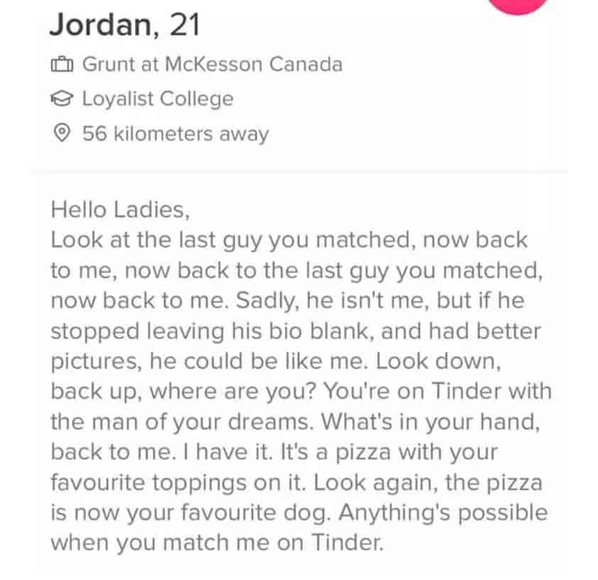 30+ Funny Tinder Bios - Boost Your Tinder Match Success Rate 51