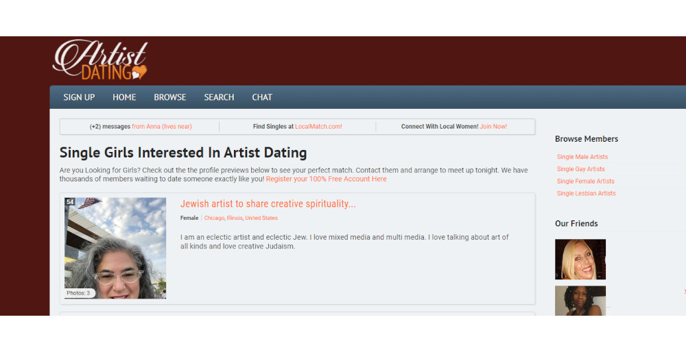 artist dating sites