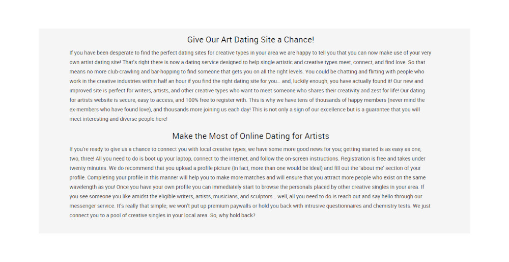 best dating sites for artists