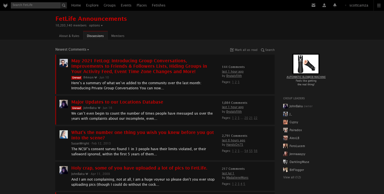 fetlife view profile while not logged in