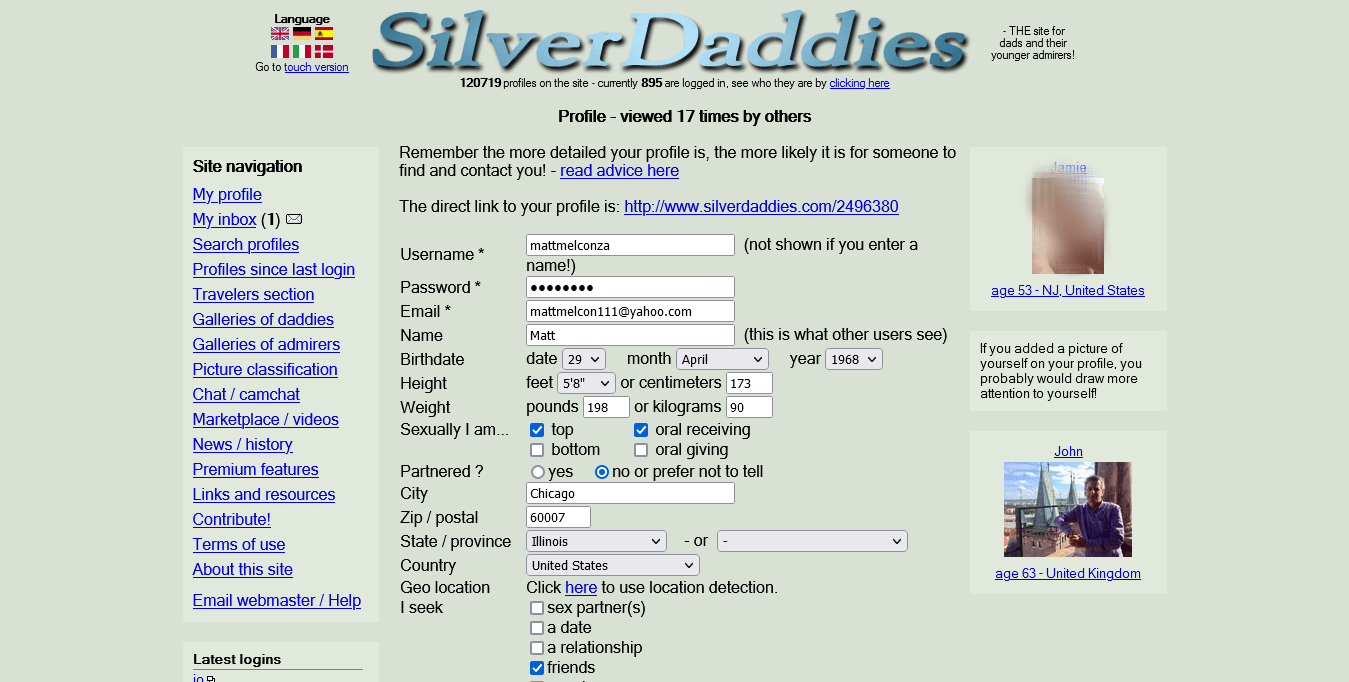 Silverdaddies Login