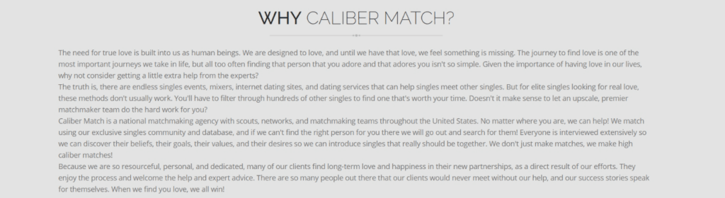 Caliber Match Matchmaking Service Review in [year] - Is It Good? 13