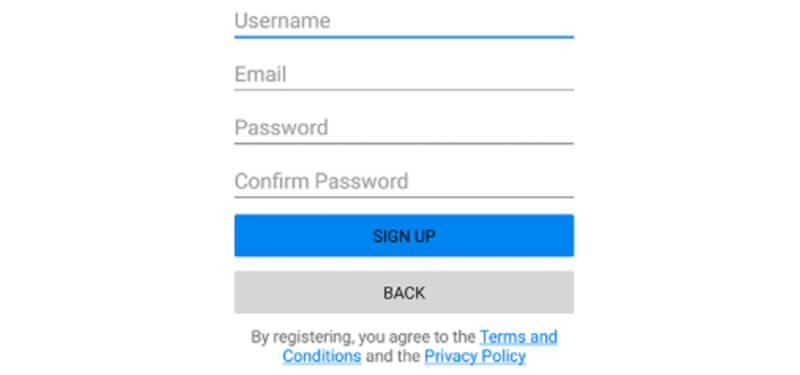 Sign Up Process Chatango